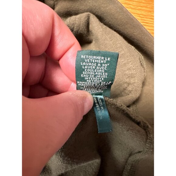 Ralph Lauren Jeans Co Green Sweatshirt Women's Full Zip Band Collar Size S - Picture 9 of 10